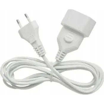 Napájecí kabel Selvio jednoduchý Prodlužovací Kabel 5 m 1 ks zásuvek bílý
