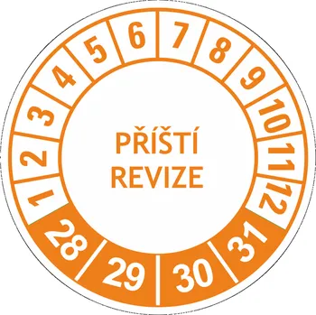 Papír Příští revize 2028-2031 samolepící vinylová fólie 25 mm aršík 30 kusů