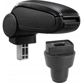 Loketní opěrka PROTEC Loketní opěrka VW UP syntetická kůže černá, bílé prošití od 2011-