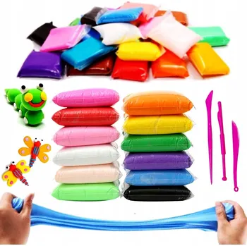 Modelovací hmota PĚNOVÁ PLASTELÍNA POLYMEROVÁ HLÍNA SENSO 12 Ks