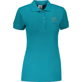 Dámské tričko Dámské triko s límečkem ALTISPORT ALW056210 TMAVÝ TYRKYS XL