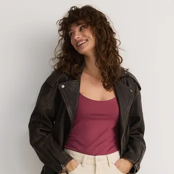 Dámské tričko Reserved - Hladký top na ramínka - světle fialová - 5010B-34X - 5010B-34X-XL