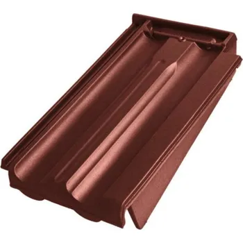 Střešní krytina Taška krajní pravá BMI BRAMAC Granát 13 glazura – červenohnědá