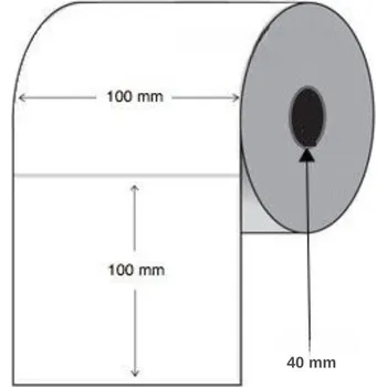 Samolepící etiketa Etikety na roli 100x100mm, 1000ks Thermo, červená