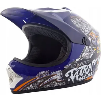 Motodoplněk Dětská cross helma modrá XS (51–52 cm) (Dětská přilba TATAN)