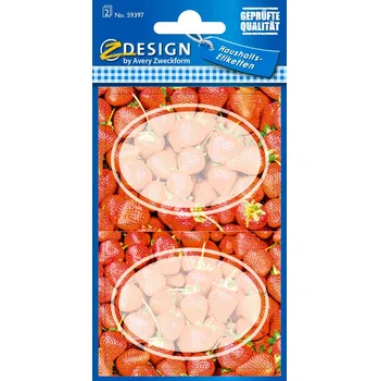 Samolepící etiketa AVERY Z-DESIGN Etikety pro domácnost - jahoda - DOPRODEJ