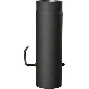 Kouřovod roura kouřová 160/500mm tl.1,5mm s klapkou, černá 654451