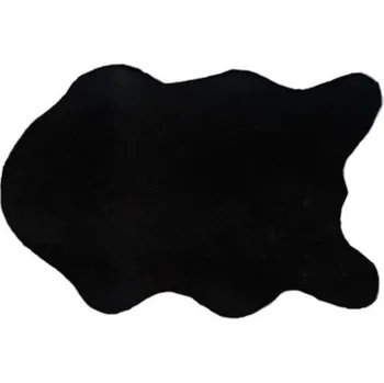 Bytový textil Kondela Umělá kožešina, černá, 60x90, RABIT TYP 1