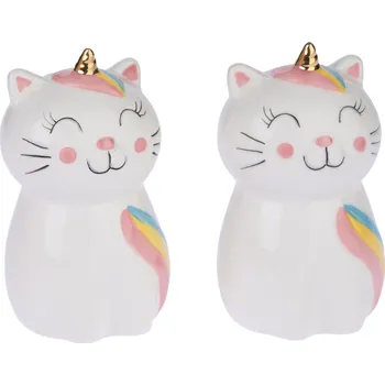 Kosmetická sada TIAKI sada solničky a pepřenky jednorožec sada 2 koček