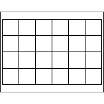 Sběratelství Lindner Hliníková mincovní kazeta s černou vložkou Vnitřní uspořádání: 24 polí do 42 mm
