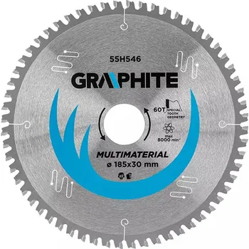 Pilový kotouč Pilové kotouče Graphite 55H546 s HM hroty, 185x30 mm, 60 zubů, univerzální