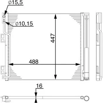 Výparník klimatizace Kondenzátor, klimatizace MAHLE AC 570 000S