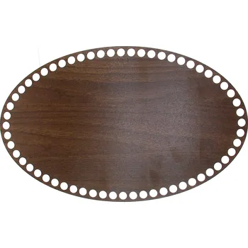 Pro Háčkování Dno na košík dekor ořech ovál 32 x 20 cm