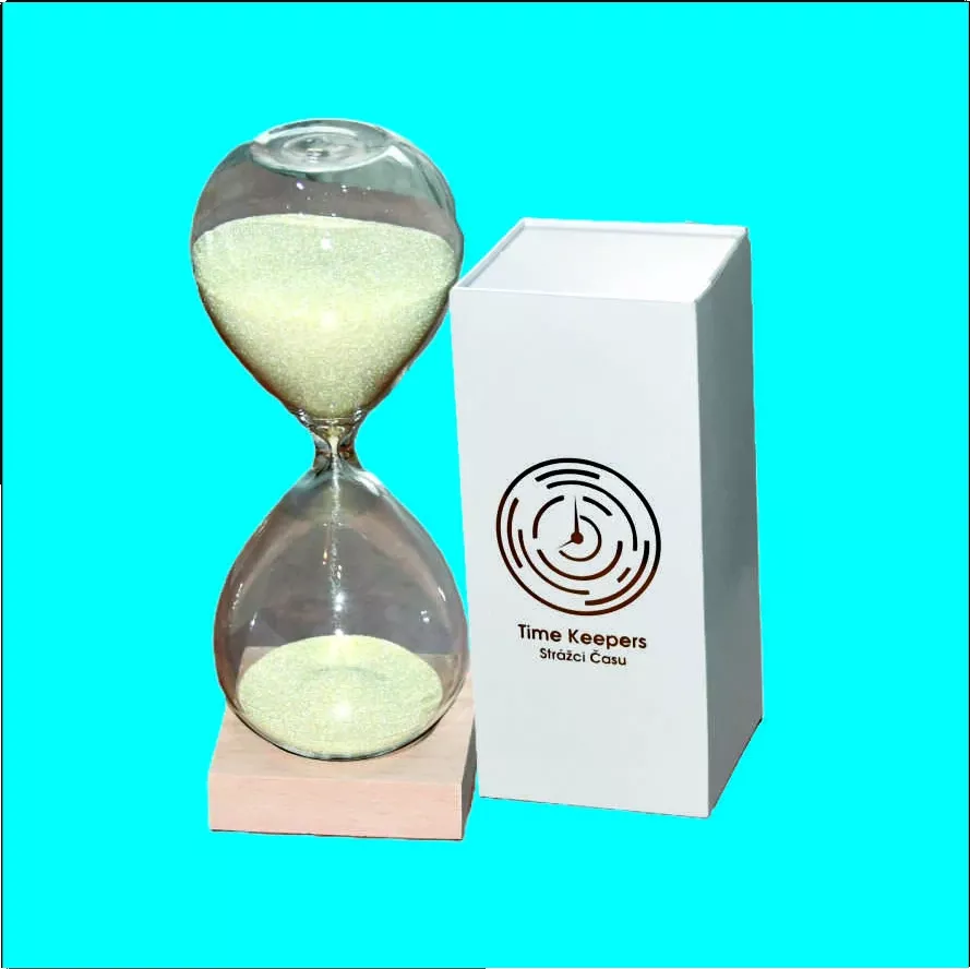 Přesýpací hodiny - Exclusive 60 min. (Skleněné přesýpací hodiny Time Keepers + stojánek)