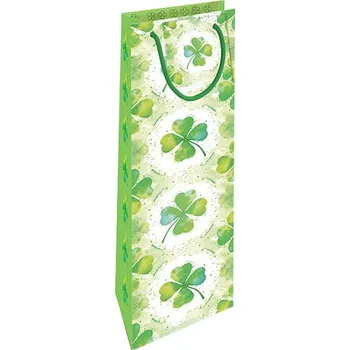 Dárková taška Dárková taška na lahev Čtyřlístek pro štěstí