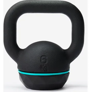 CORENGTH Kettlebell s gumovou základnou 6 kg 6kg ČERNÁ