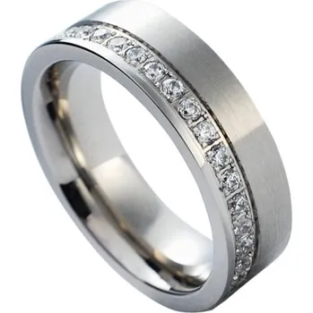 Prsten NUBIS® NSS1012 Dámský snubní prsten se zirkony - velikost 46 - NSS1012-Zr-46