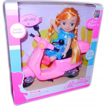 Panenka SKÚTR pro panenky PANENKA na růžovém SKÚTRU