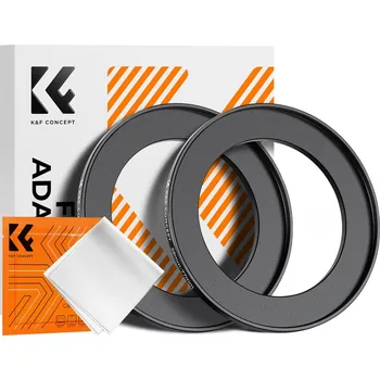 K&F Step Up Filter Ring 58-77mm*2pcs,+Vacuum Cleaning Cloth*1