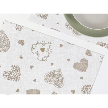 prostírání Dreamy Linens Prostírání bavlněné, Srce ornamenty Dreamy Linens