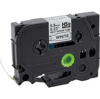 Pásek do tiskárny Alternativní páska Brother HSE-211 5,8 mm x 1,5 m, černý tisk/bílý podklad