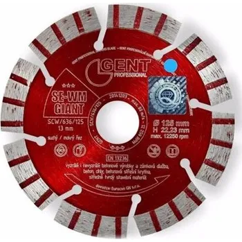 Řezný kotouč GENT diamantový kotouč 230/15mm SE-WM GIANT SCW/636/230 beton, dlažba, středně tvrdý materiál