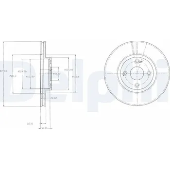 Brzdový kotouč Brzdový kotouč DELPHI BG3966