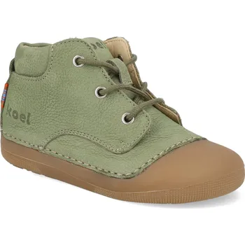 Dívčí obuv Barefoot dětské kotníkové boty Koel - Avery Leather Olive zelené Velikost: 24