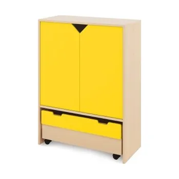 Zahradní úložný box Skříň X + dvířka a truhla - CLASSICAL Žlutá