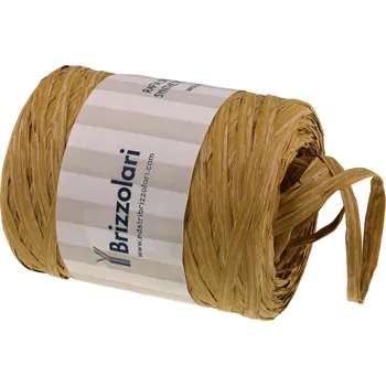 Stuha Stuha poly rafie vintage 68181 5mm x 200m - 32 přírodní