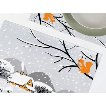 prostírání Dreamy Linens Prostírání bavlněné, Zimní chaloupka Dreamy Linens