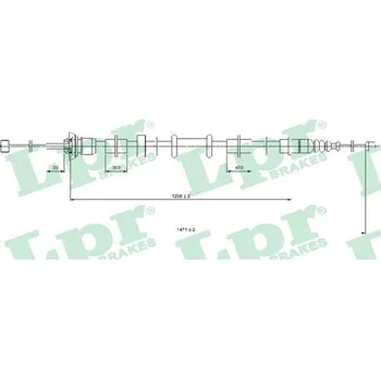 Lanko parkovací brzdy Tažné lanko, parkovací brzda LPR C0519B