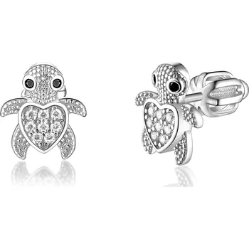 Náušnice Olivie Stříbrné náušnice ŽELVA 9398 Ag 925; ≤2 g.