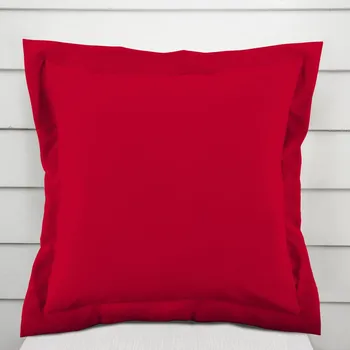 Povlak na polštářek Bavlněný povlak na polštář s lemem Moni MO-050 Červený 50 x 50 cm