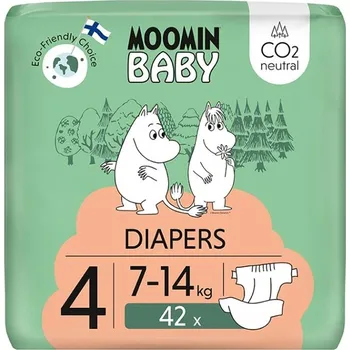 jednorázová plena MOOMIN BABY 4 Eko plenky maxi 7–14 kg 126 kusů
