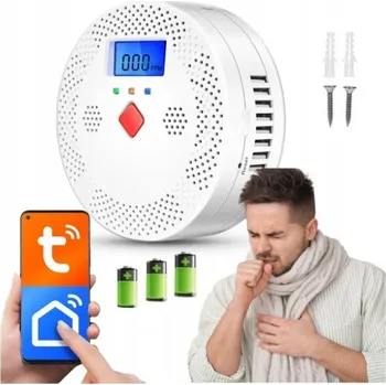 Bezpečnostní detektor DETEKTOR OXIDU UHELNATÉHO SENZOR ČADU PLYNU DETEKTOR S CERTIFIKACÍ WIFI