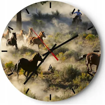 Hodiny Nástěnné hodiny do kuchyně 30x30 Krajina Skleněné hodiny do obýváku Tiché