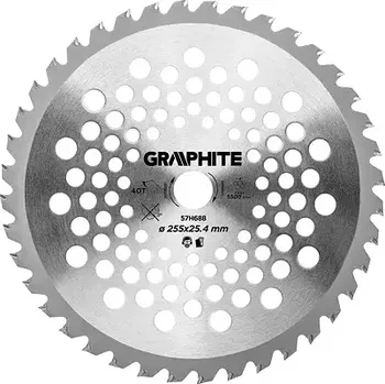 Pilový kotouč GRAPHITE kotouč ke křovinořezu 255*25,4mm, 40z, (křoviny, tenké stromky), 57H688