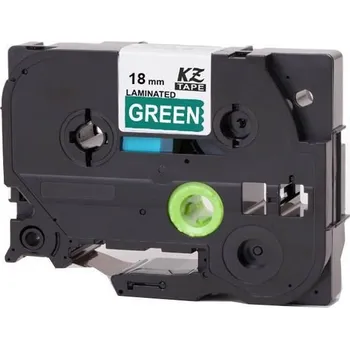 Pásek do tiskárny Alternativní páska Brother TZ-745 / TZe-745, 18mm x 8m, bílý tisk / zelený podklad