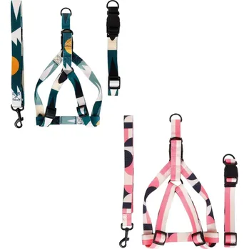 Obleček pro psa Sada obojku, vodítka a postroje pro psa Barva: Růžová, Velikost: S