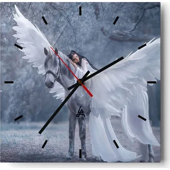 Hodiny Velké nástěnné hodiny 40x40 Abstrakce Skleněné tiché hodiny