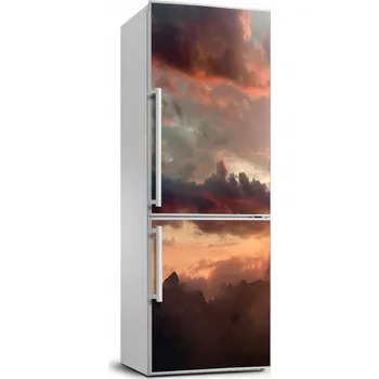 Fototapeta Samolepka na ledničku Západ slunce hory 70x190