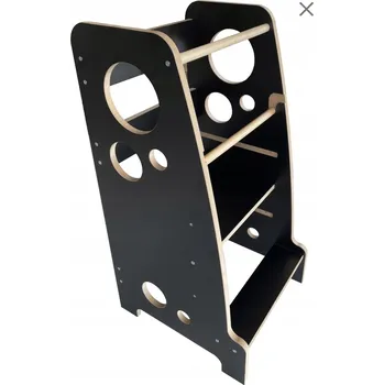 Dětsný nábytek Učící věž Montessori CK - černá, nastavitelná výška