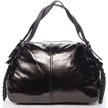 Lesklá dámská kabelka Betania, šedá