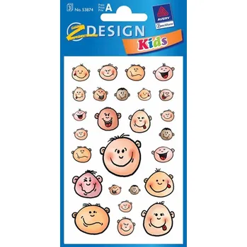 Samolepící etiketa AVERY Z-DESIGN Nálady smajlíků - 53874