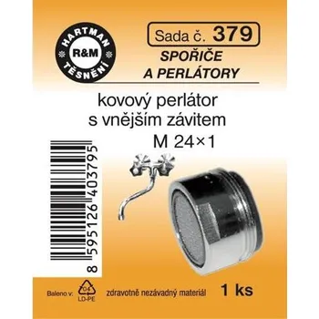 Vodovodní kohout HARTMAN kovový perlátor s vnějším závitem, sada č. 379