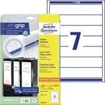 Etikety AVERY na krátké, úzké pořadače, 38x192 mm, 25 listů, A4, bílé - L4760-25