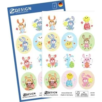 Velikonoční dekorace AVERY Z-DESIGN Velikonoční samolepky "králíček a přátelé"