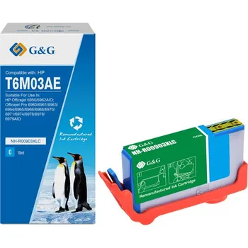 G&G kompatibilní ink s T6M03AE, HP 903XL, NH-R00903XLC, cyan, 825str.