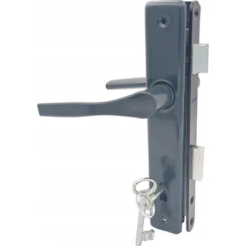 Dveřní kování Pro dveře branek sada klika zámek na klíč antracit 7016